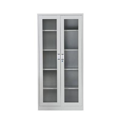 China Adjustable Office Furniture Glass Cabinet Storage Locker Steel Filling Cabinets (Height) for sale