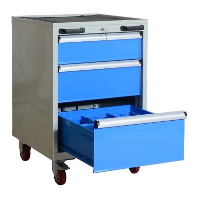 China Durable Workshop Garage Metal Tool Trolley Cabinet Tool Kit Storage Trolley Cabinet with Drawer for sale