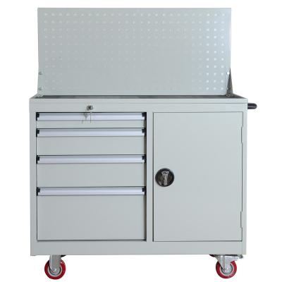 China Mobile Tool Trolley 4 Drawers Hanging Heavy Duty Tool Storage Cabinet Car with wheels for sale