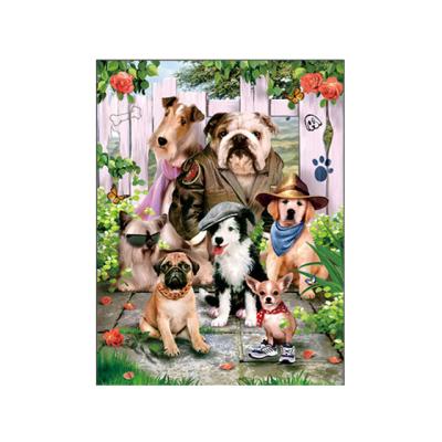 Chine Lovely Europe Puppy Family 3D Lenticular Poster Effect 30x40cm Lenticular Prints For Home Decoration à vendre