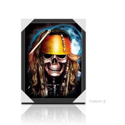 China Wall Art Decor of Flip Poster Painting Home Decor of USA Picture 30x40cm Flip Pirate Skull Lenticular 3D zu verkaufen