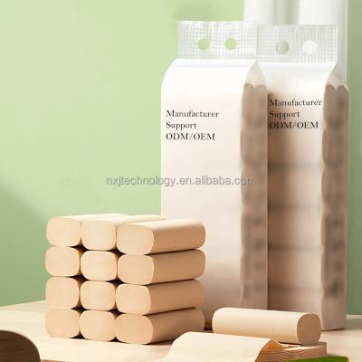 China Water And Oil Absorption Custom Paper Roll Bathroom Toilet Paper Super Bamboo Tissue Paper for sale