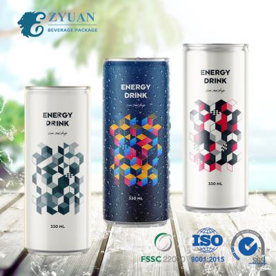 China Empty Beverage 250ml 355ml 473ml 330ml 500ml Food Grade White Custom Printed Aluminum Can For Beverage for sale