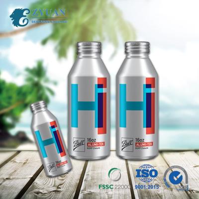 China 300ml 400ml Beverage Printing Blank Metal High Quality Customized Carbonated Beer Aluminum Beverage Bottles With Screw Lids for sale