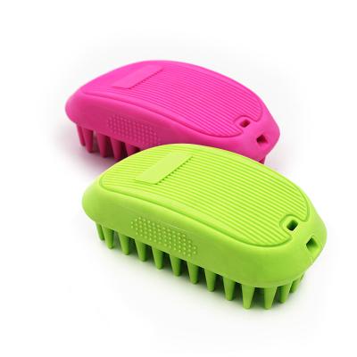 China Stocked High Quality Rubber Pet Shampoo Cat Dog Massage Cleaning Washing Comb for sale