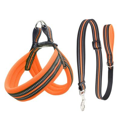 China Padded No Pull Step In Reflective Nylon Woven Breathable Dog Puppy Harness And Lead for sale