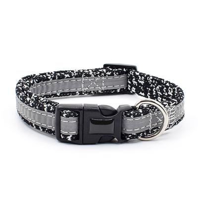 China Fashion Reflective Custom Highly Reflective Fabric Nylon Pet Puppy Collar for sale