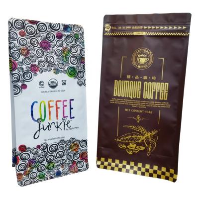 China Aluminum Foil Coffee Packaging Bag Moisture Proof Matte White Finish Stand Up Pouch With Zipper Lock for sale