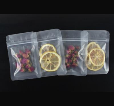 China Clear eco moisture proof small zipper lock cheap pe tea bag biodegradable packaging for sale