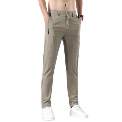 China 2021 Wholesale High Quality QUICK DRY Men's Business Slim Breathable Thin Casual Pants Summer Trousers for sale