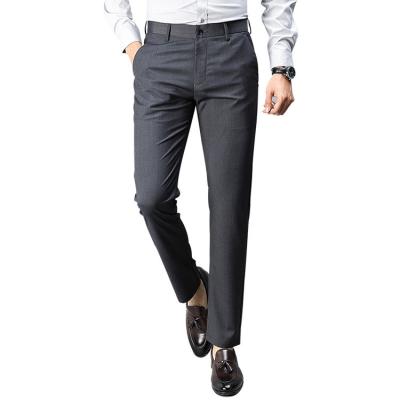 China Wholesale Fashion Anti-wrinkle Men's Business Solid Color Formal Dress Pants Casual Men's Slim Fit Pants for sale