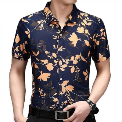 China 2021 Wholesale Price Floral Print Cheap Short Sleeve Breathable Slim Fit Men's Hawaiian Shirts for sale