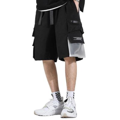 China Wholesale Custom Black QUICK DRY Casual Sports With Big Pockets Plastic Mens Cargo Shorts Streetwear Hip Hop for sale