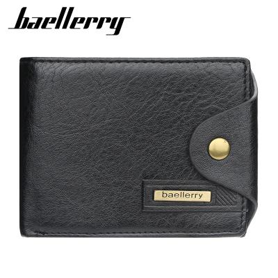 China 2020 Hot Selling Vegan Vintage Baellerry PU Leather Pocket Waterproof Multifunctional Men's Wallets Card Holder for sale