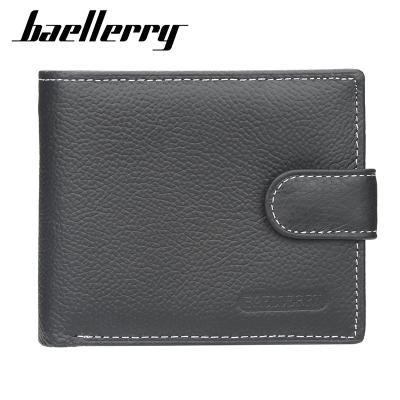 China Baellerry Brand Waterproof Short Genuine Leather Wallet For Man Card Wallet Wholesale for sale