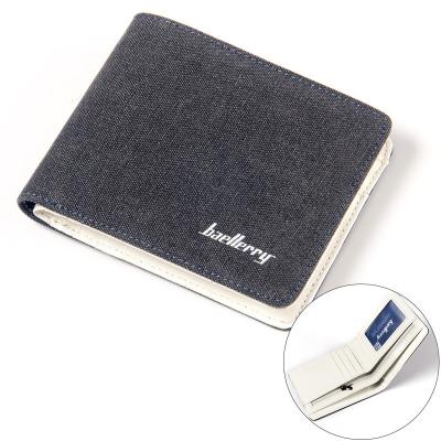 China Baellerry Hot Sales Canvas Wallet Men Canvas Wallet Money Clip Coin Purse Waterproof Card Bag for sale