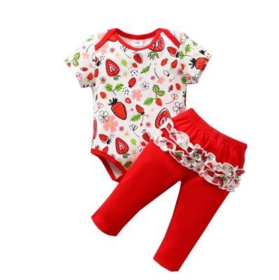 China Harpy Fruit Baby Sleeve Casual Short Pants Suit European Fashionable Pants for sale