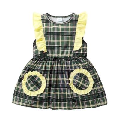 China New 0-2 Years Old Baby Casual Dress Sunflower Lace Stripe Skirt Size for sale