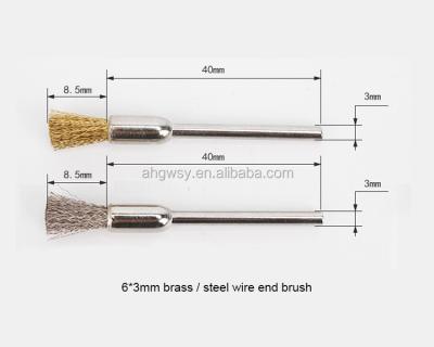 China Mini Die Grinder Brass End Brush For Grinder& Drill Machine On Polish for sale