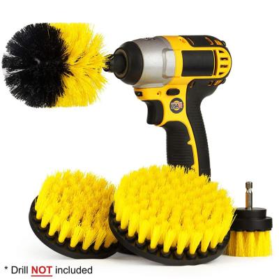 China Round 3.5inch Drill Brush Attachment Scrub Brush Drill Drillbrush for sale