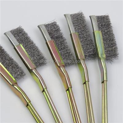 China Cleanging / Polishing Deburring Brush / Brass Hardware Cleaning Brush Stainless Wire With Replaceable Handle for sale