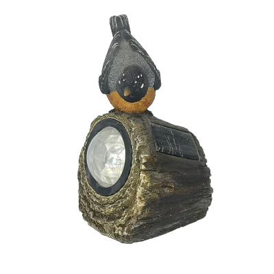 China Modern Small Bird Light Resin Garden Decoration LED Garden Solar Garden Light for sale