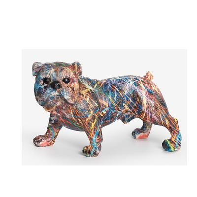 China Abstract Decoration German Resin Europe Dachshund Animal Crafts French Bulldog Statue French Bulldog Key Chain French Bulldog for sale