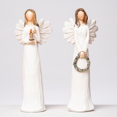 China Europe Customization Angel Hand Bouquet Resin Crafts Clay Christmas Black Angels Sculpture Sculpture Bar for sale