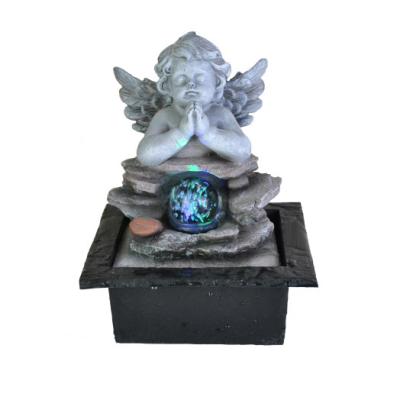 China Garden Park Decoration Angels With Lighted Angel Water Fountain Birds Fountain Water Fountain Decoration for sale