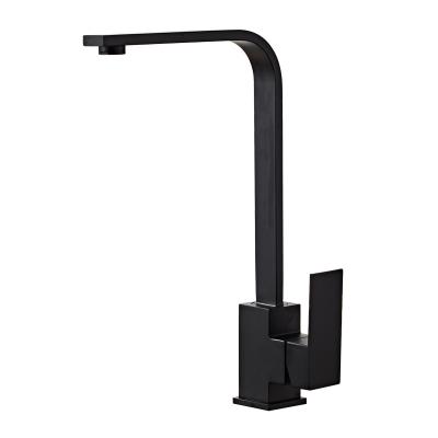 China Pull Out Spray Factory high quality luxury square black matte black kitchen faucet pull-out for sale