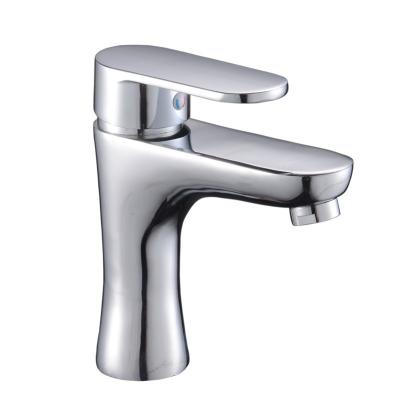 China Metered Faucets Modern single brass chrome basin faucet bathroom basin mixing faucet for sale