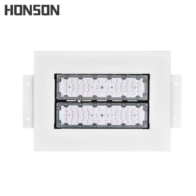 China Sports Stadiums 50W LED Light Square Explosion Proof Mount LED Recessed Canopy Lights For Gas Station for sale