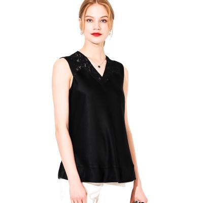 China 2021 QUICK DRY Plus Size Summer Custom Women Acetate Breathable Black Tank Top Women for sale