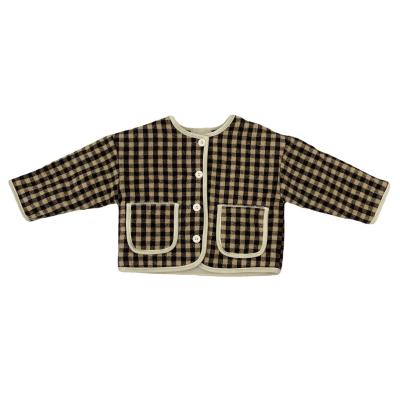 China wholesale children's clothing casual children's clothing plaid jacket boys and girls autumn and winter fleece Anti-wrinkle for sale