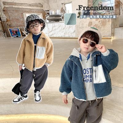 China Anti-wrinkle Winter Fashion Boy Fleece Thicken Warm Coat Casual Fleece Jacket For Kids for sale