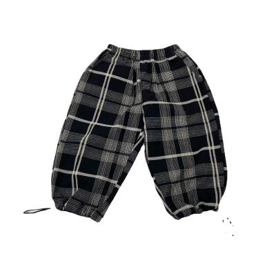 China high quality Anti-wrinkle autumn and winter boys and children clothing fashion plaid pants casual children's trousers for sale