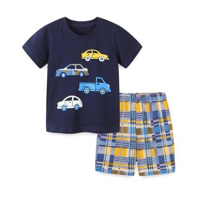 China Children's Fashion Summer Boy's Breathable Clothing Set Boy's T-shirt Short Sleeve + Shorts Two Piece Set for sale