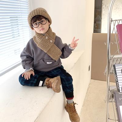 China New Fashion Design Children's Warm Pure Color Boy Sweatshirt Hoodies Clothing Anti-shrink Thick Cotton for sale