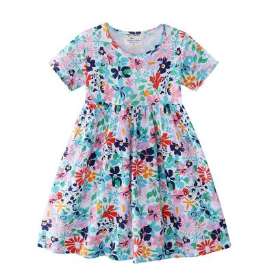 China High Quality Breathable Kids Dress Casual Party Pinafore Floral Baby's Dresses for sale