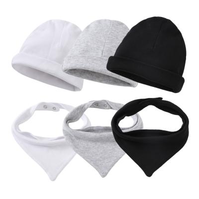 China Viable Solid Color Can Be Customized Printing 2022 Baby White Hat Saliva Towel Unisex Bib for sale