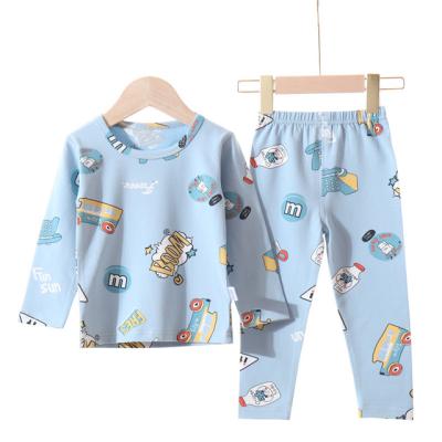 China Wholesale Breathable Baby Boy Girls Long Sleeve Cotton Sleepwear 0 5Y Children Pajama Sets for sale