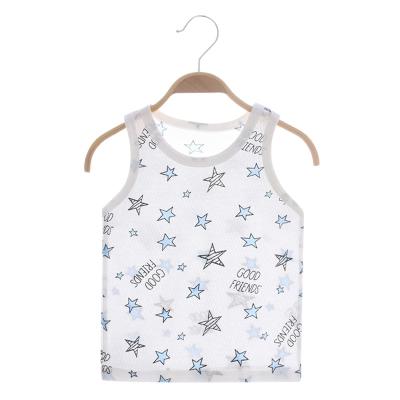 China Factory Direct Toddlers Thin Printed Gauze Breathable Four Layer Vest Baby Cotton Gauze Vest for sale