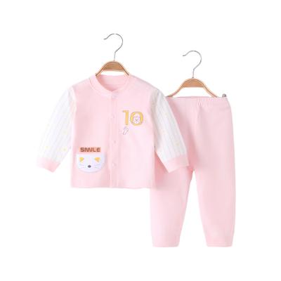 China Breathable Children Pajamas Sets 2022 Children Autumn Cotton Pajamas Suit Baby Air Conditioning Clothing Sets 2 Pieces for sale