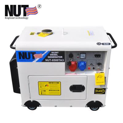 China NUT 2.5kva 4kva 6.5kva 7.5kva 8.5kva 10kva 26kva Silent Used Diesel Generator NUT-8500 for sale