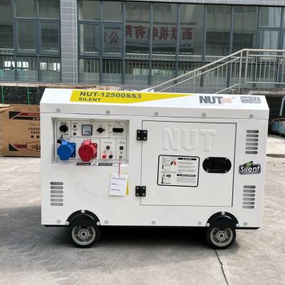 China NUT-12500SS 10kva 15kva super silent lmstep 3phase diesel generator NUT-12500SS for sale