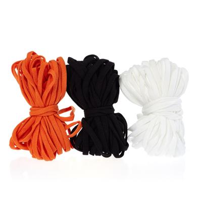 China Netting 3mm 4mm 5mm Elastic Nylon Spandex Elastic Band Flat Round Hook Fasten Earloop For Face Cover for sale