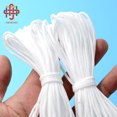 China Factory Elastic String in Running White Rubber Bands Stretch String Around Elastic Cord Ear String String for DIY Mask Craft for sale