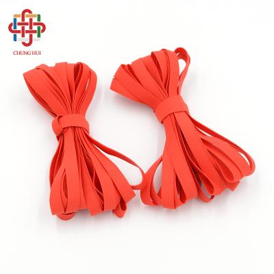 China Colorful 10 Mm Factory Face Cover Elastic Straps Braided Spandex Elastic Band Soft Flat Ear Loops Surgical Elastic for sale