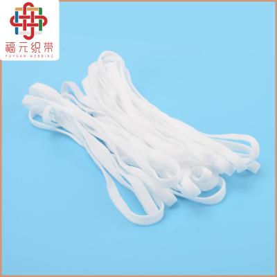 China Black White Colorful Disposable Woven Flat Elastic Face Mask 6MM Strap Cord Plush Earloop Elastic Band For Facemask for sale