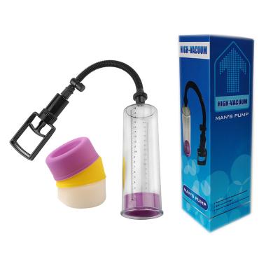 China ABS+Silicone Penis Enhance Pump Penis Enlargement Vacuum Pump Manual Suction Pump for sale